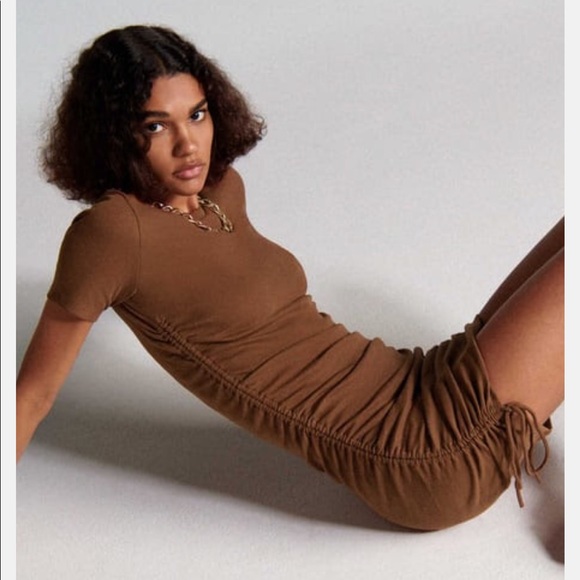 Zara | Dresses | Zara Ruched Ribbed 